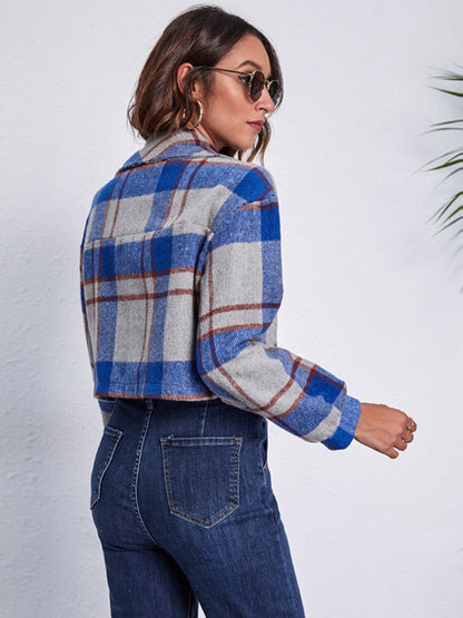 Fernanda | Chaqueta Cuadros Clásica - Blanco