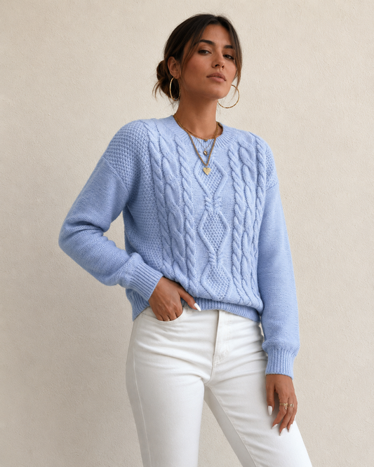 SkyBlue | Suéter Trenzado