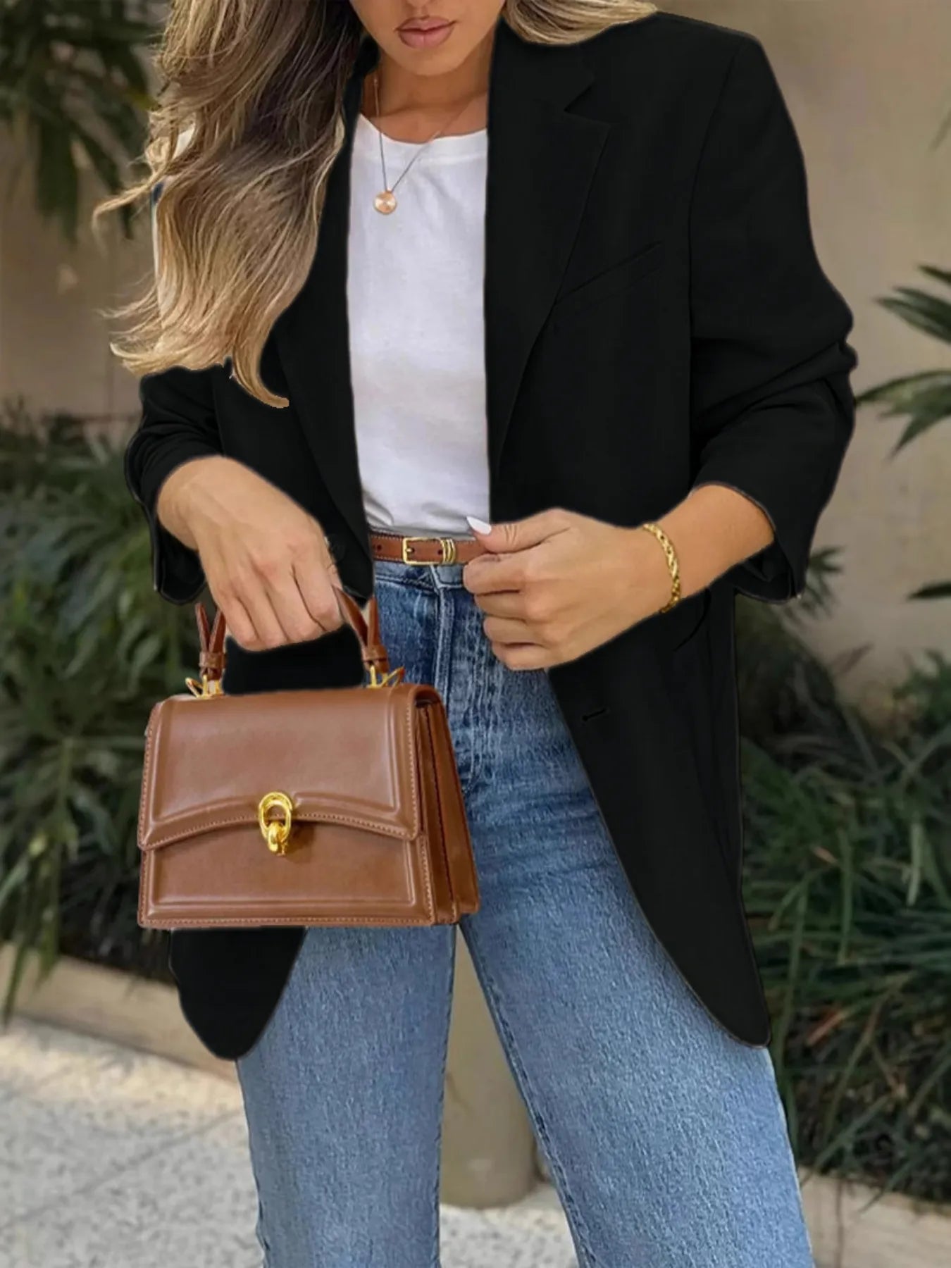 Heidi | Blazer con Bolsillos Cuello Solapa