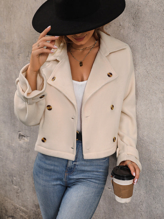 Andrea | Chaqueta Cuello Estructurado - Arena