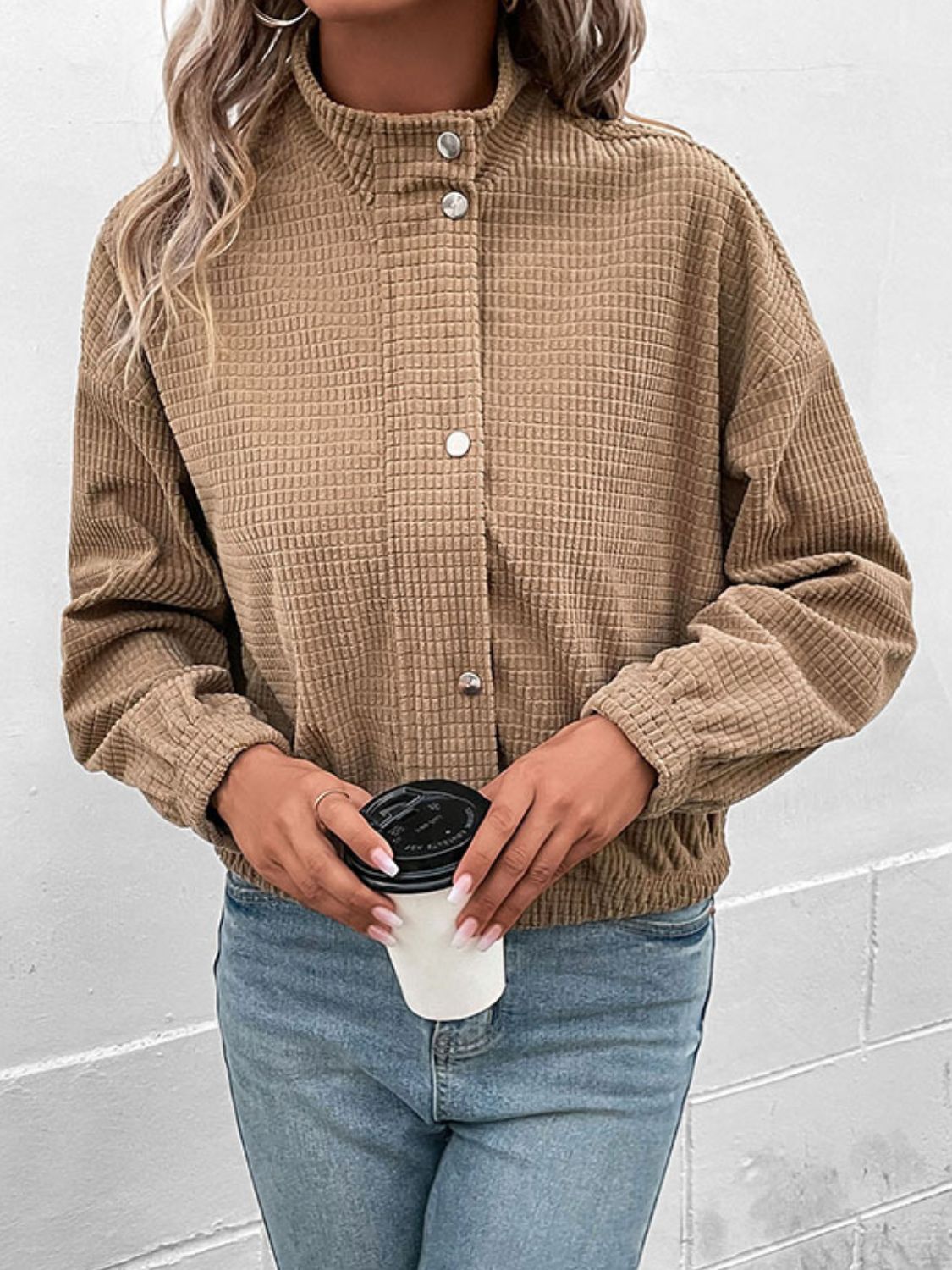 Martha | Chaqueta Hombro Caído - Khaki