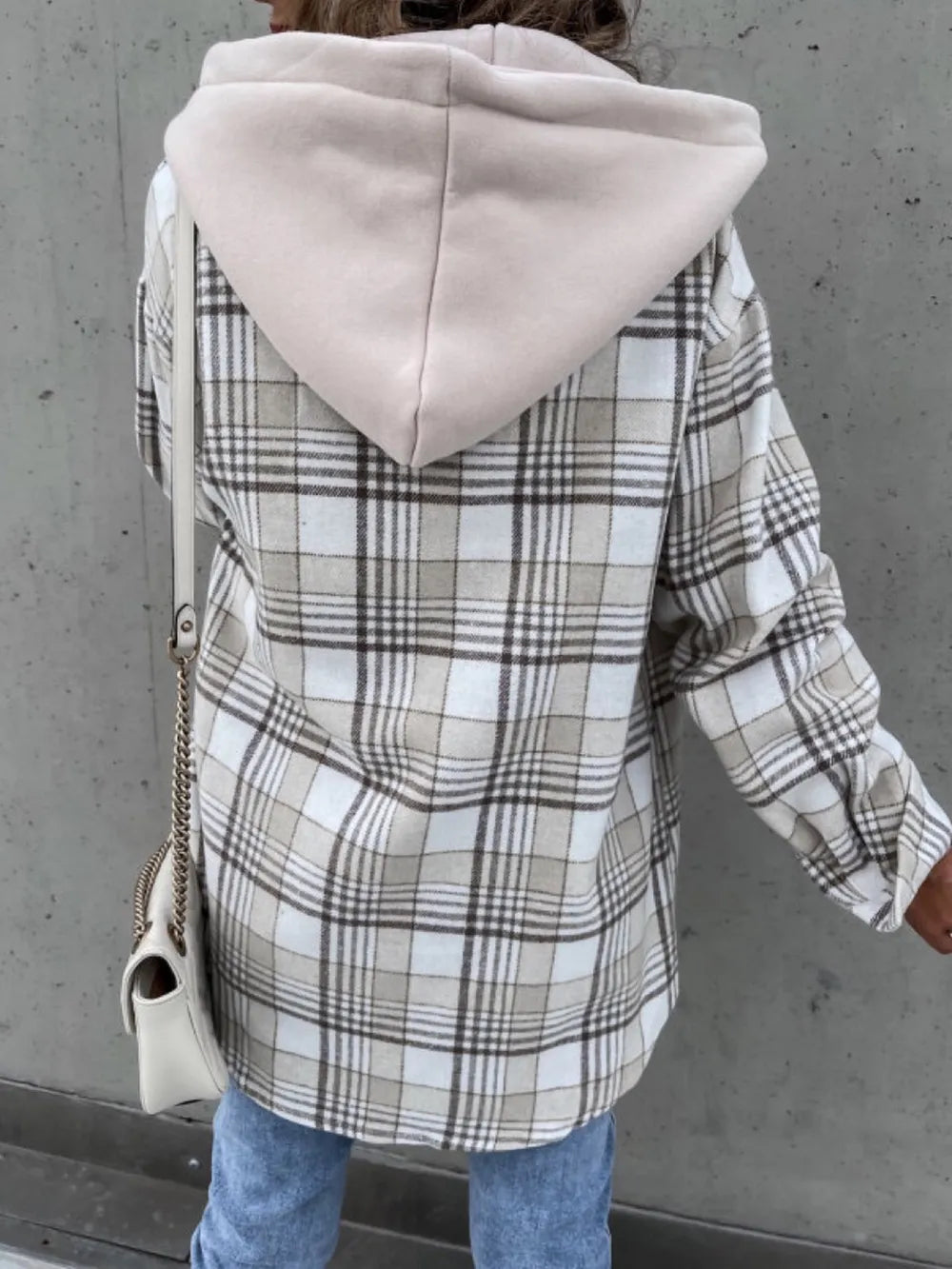 Paulina | Chaqueta Cuadros Clásica - Camello