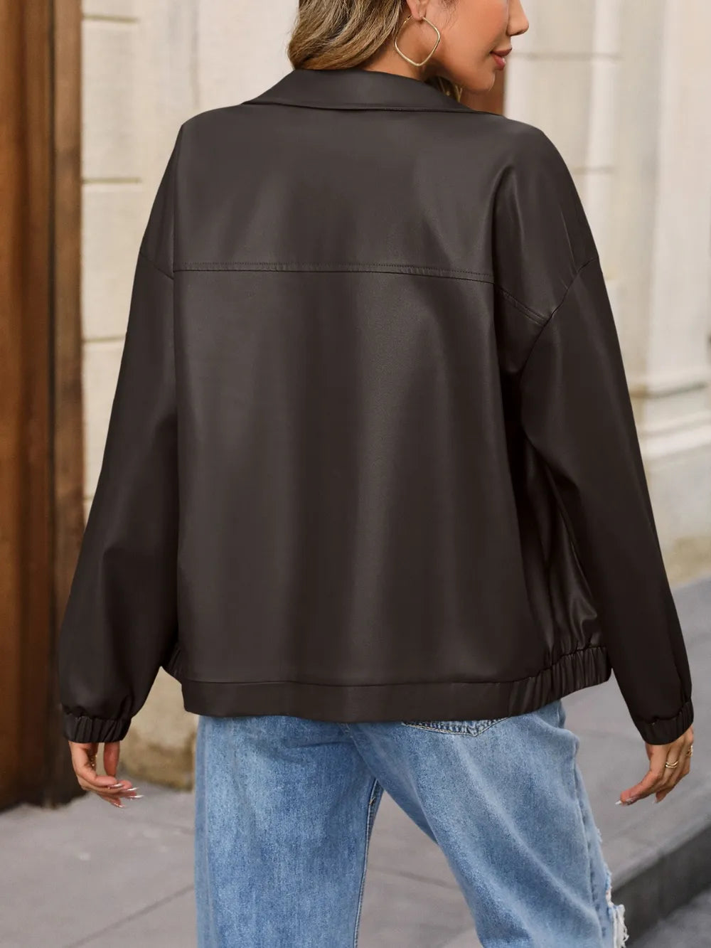 Claudia | Chaqueta Polar Zip - Café
