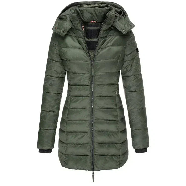 Noir | Parka Larga Negra con Capucha