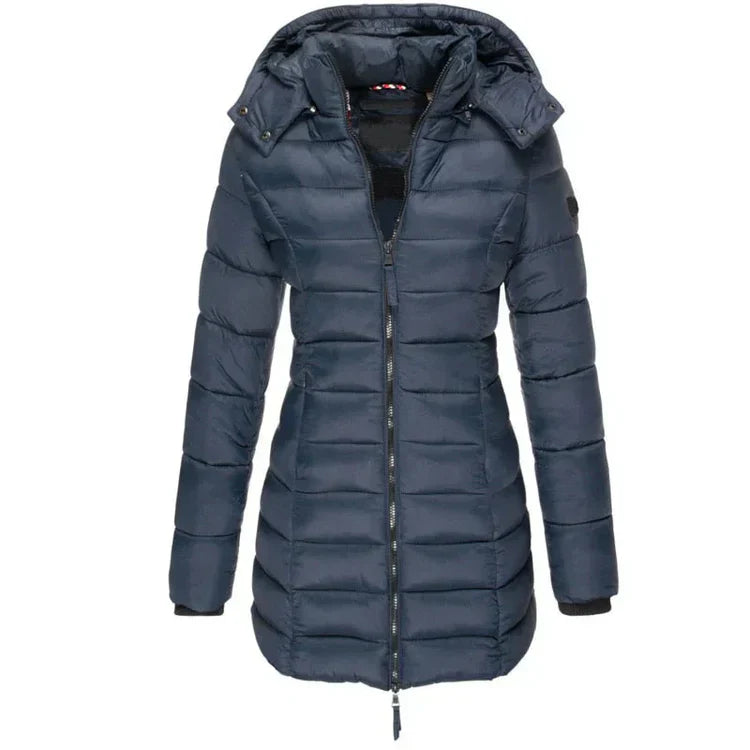 Noir | Parka Larga Negra con Capucha