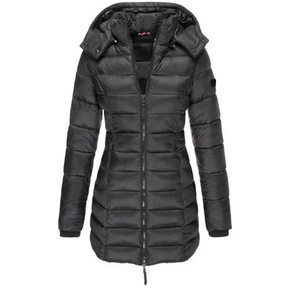 Noir | Parka Larga Negra con Capucha