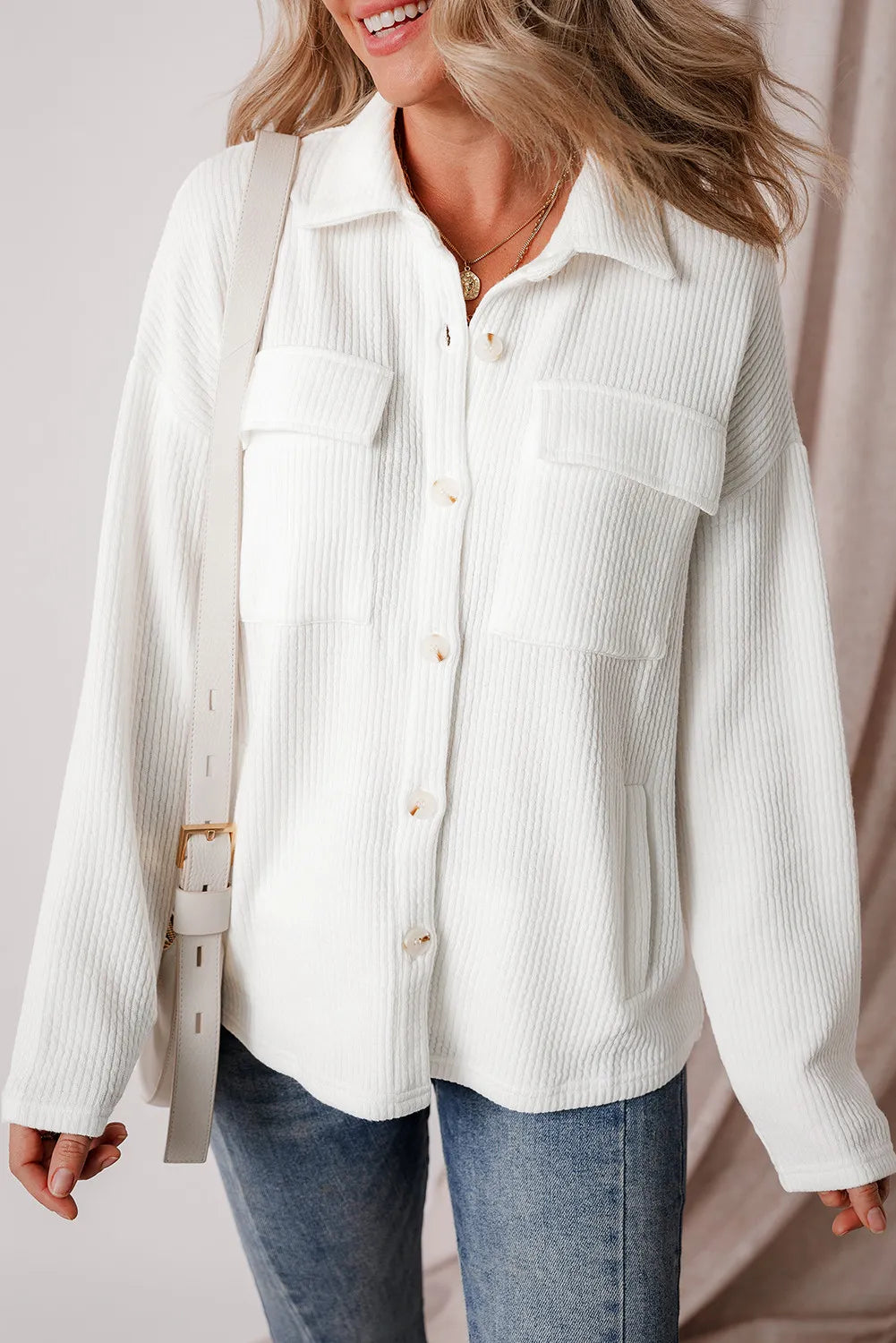 Stella | Chaqueta Botonera Chic - Blanco