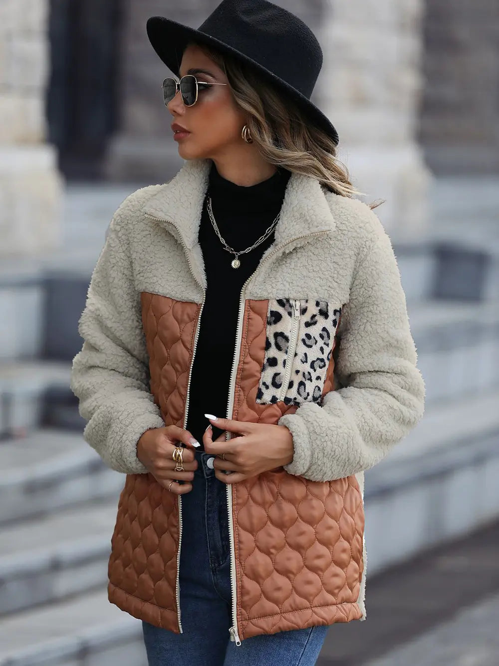 Valentina | Chaqueta Print Animal - Caramelo