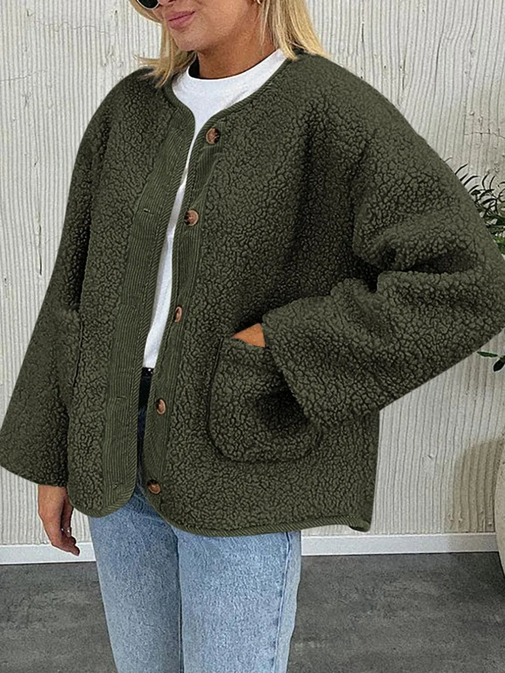 Regina | Chaqueta Sherpa Suave - Crema