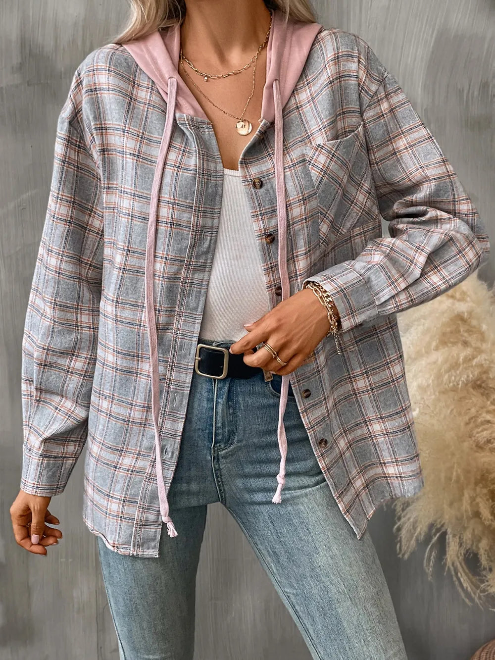 Francisca | Chaqueta con Capucha - Gris