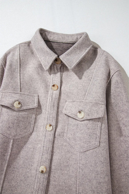 Lorena | Chaqueta Cuello Estructurado - Dust Storm