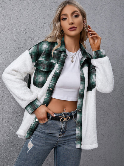 Lourdes | Chaqueta Cuadros Clásica - Verde