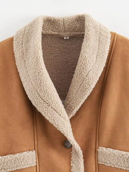 Consuelo | Chaqueta Cuello Estructurado - Ocre