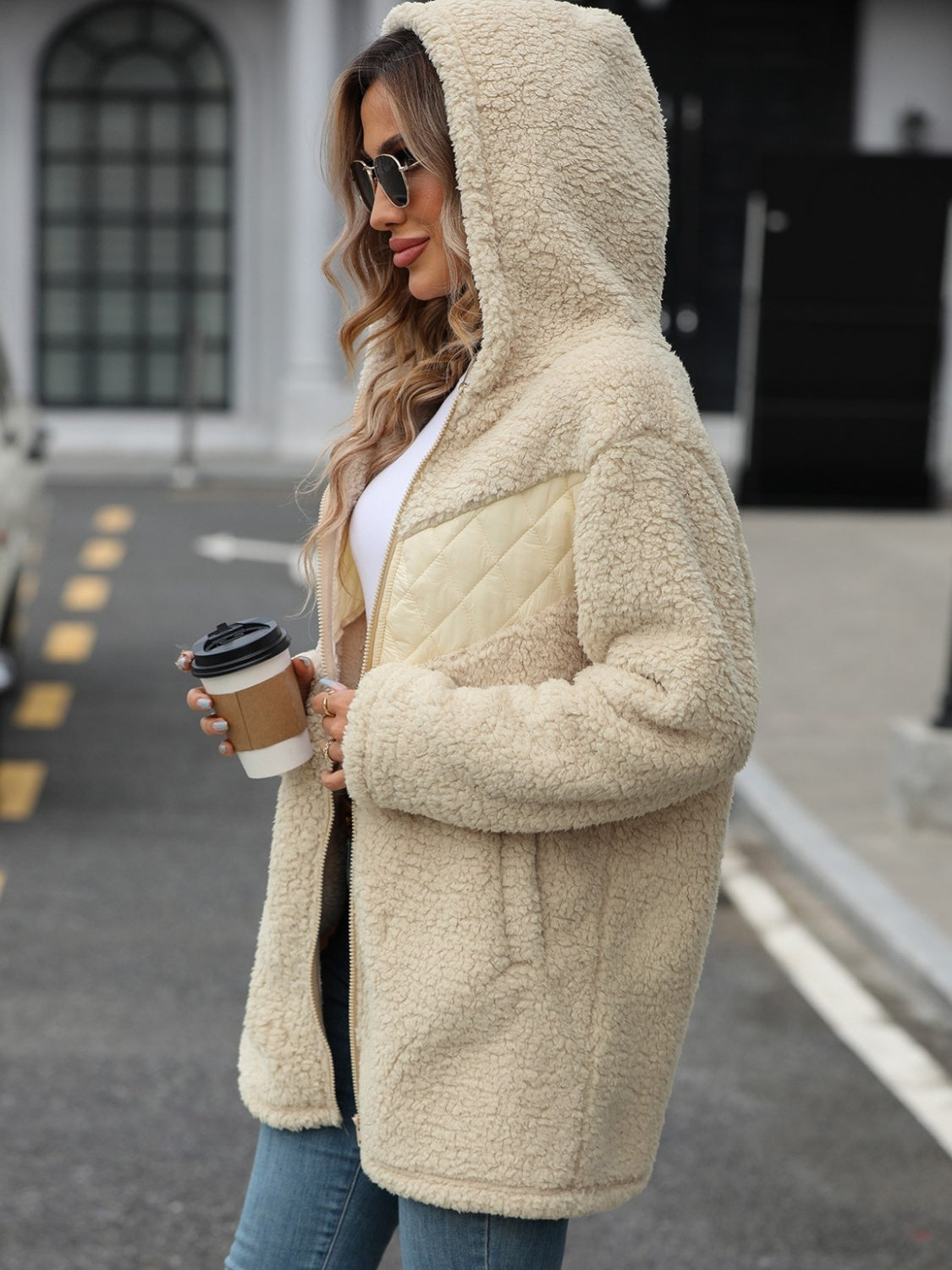 Luna | Chaqueta con Capucha - Crema