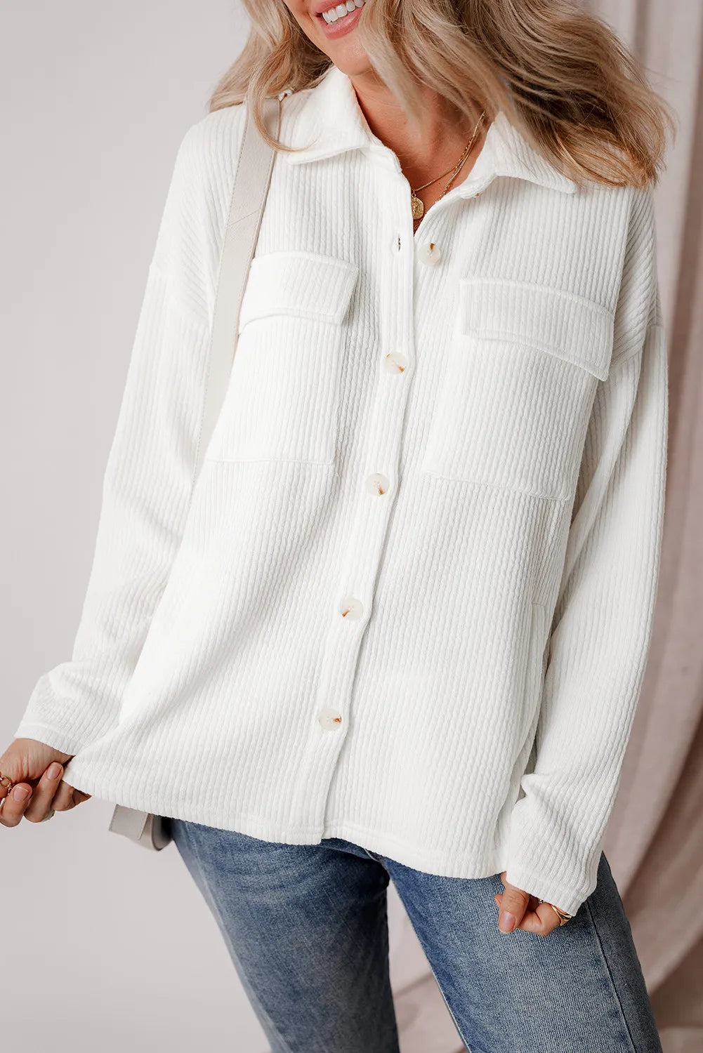 Stella | Chaqueta Botonera Chic - Blanco
