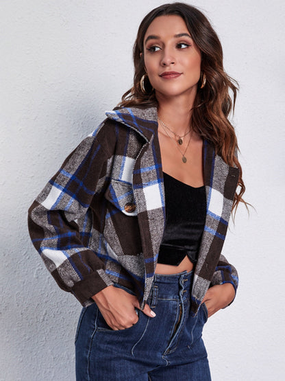 Fernanda | Chaqueta Cuadros Clásica - Blanco
