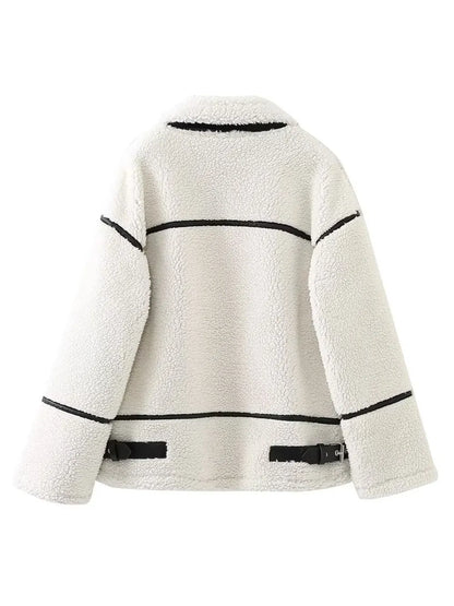 Belén | Chaqueta Polar Zip - Blanco
