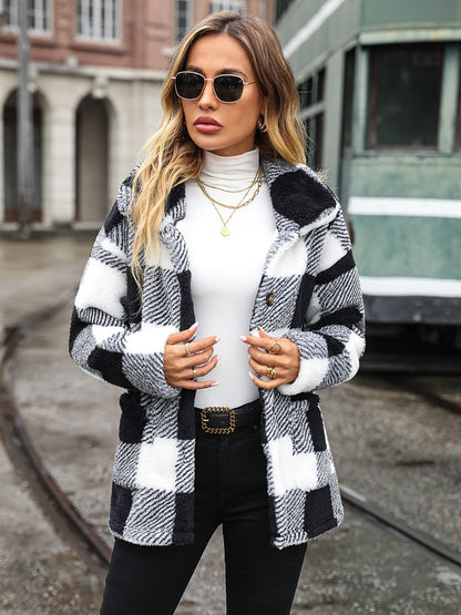 Wanda | Chaqueta Cuadros Clásica - Negro