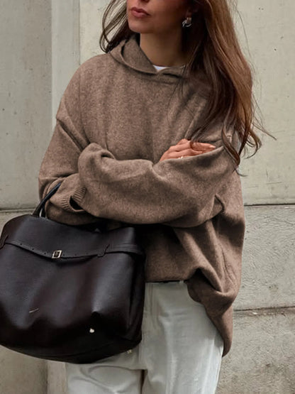 Clea | Suéter Oversize Manga Larga Con Capucha