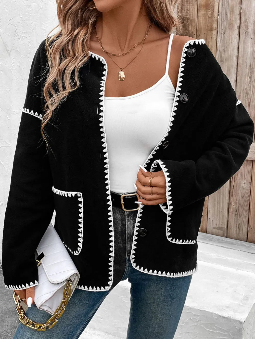 Magdalena | Chaqueta con Bolsillos - Negro