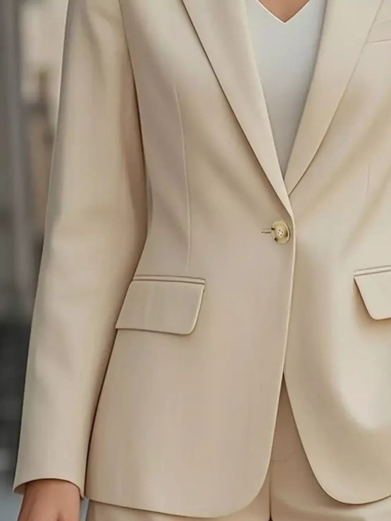 Débora | Blazer Cuello Solapa Un Botón Elegante