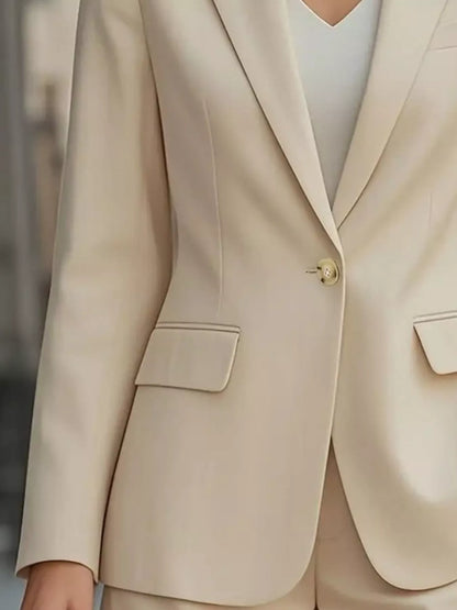 Débora | Blazer Cuello Solapa Un Botón Elegante