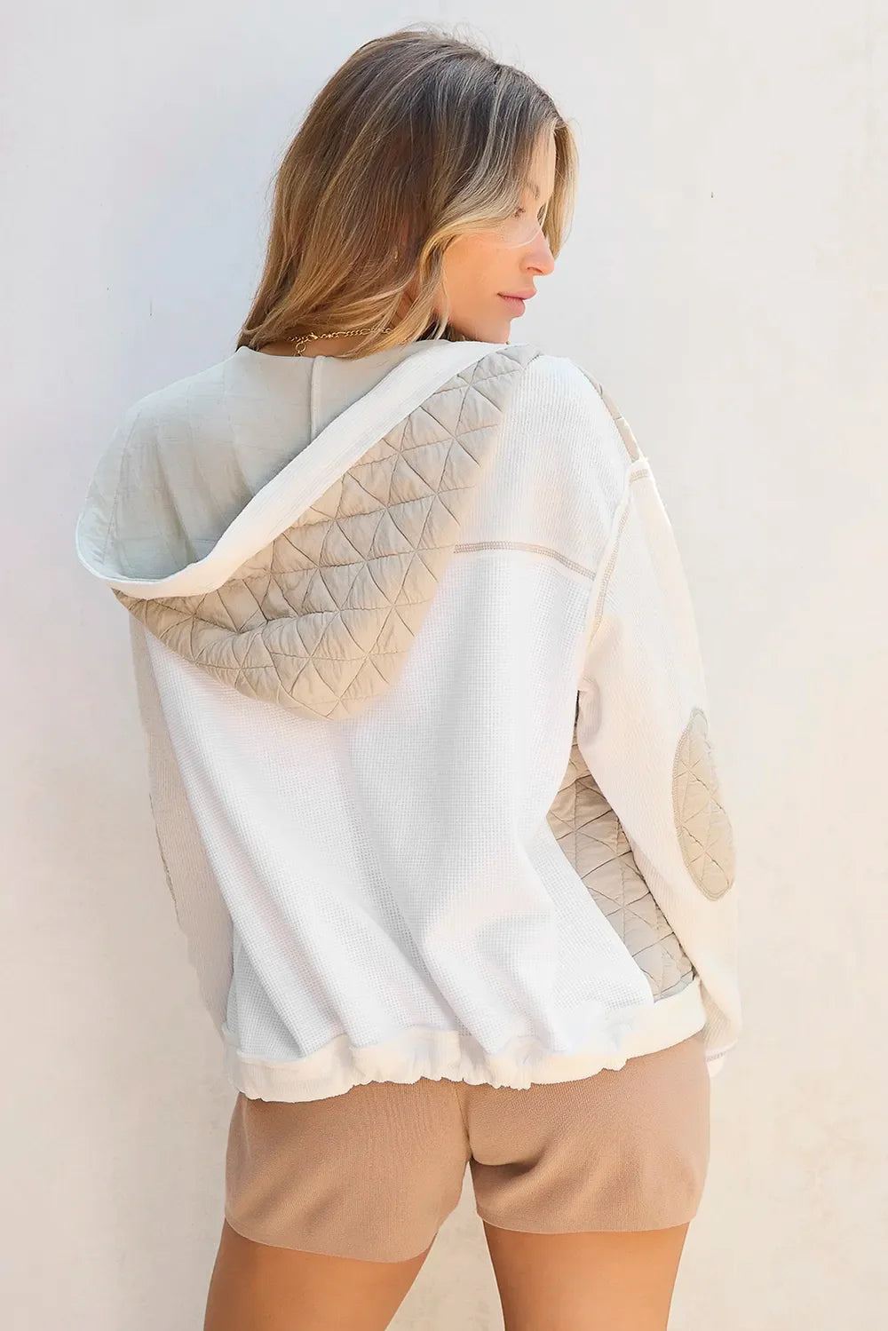 Macarena | Chaqueta Color Block - Blanco