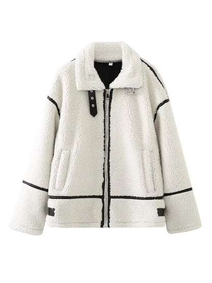 Belén | Chaqueta Polar Zip - Blanco