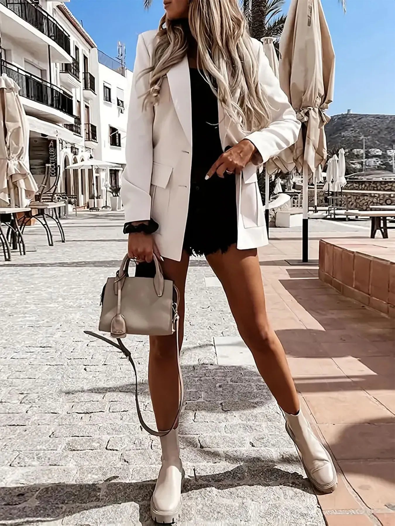 Dafne | Blazer Manga Larga Cuello Solapa
