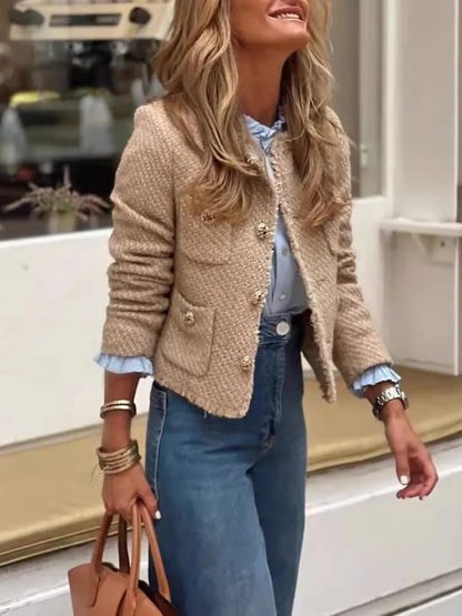 Patricia | Chaqueta con Bolsillos - Camello