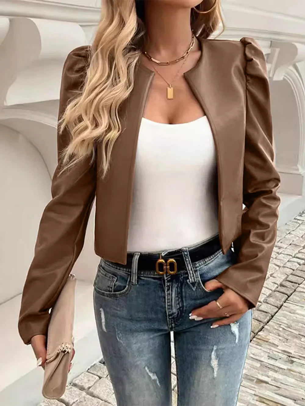 Iris | Chaqueta Estilo Premium - Caramelo