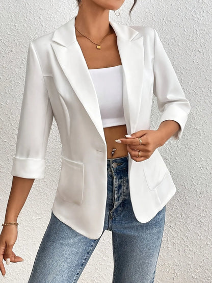 Martina | Blazer Cuello Solapa Un Botón