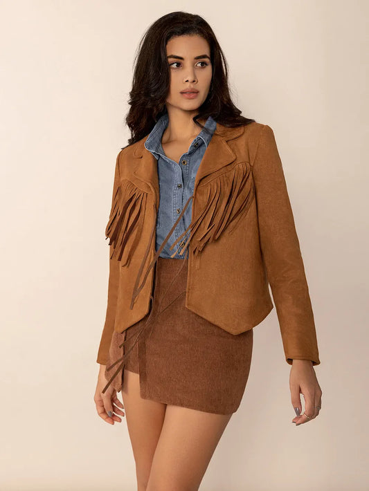 Esperanza | Chaqueta Cuello Estructurado - Caramelo