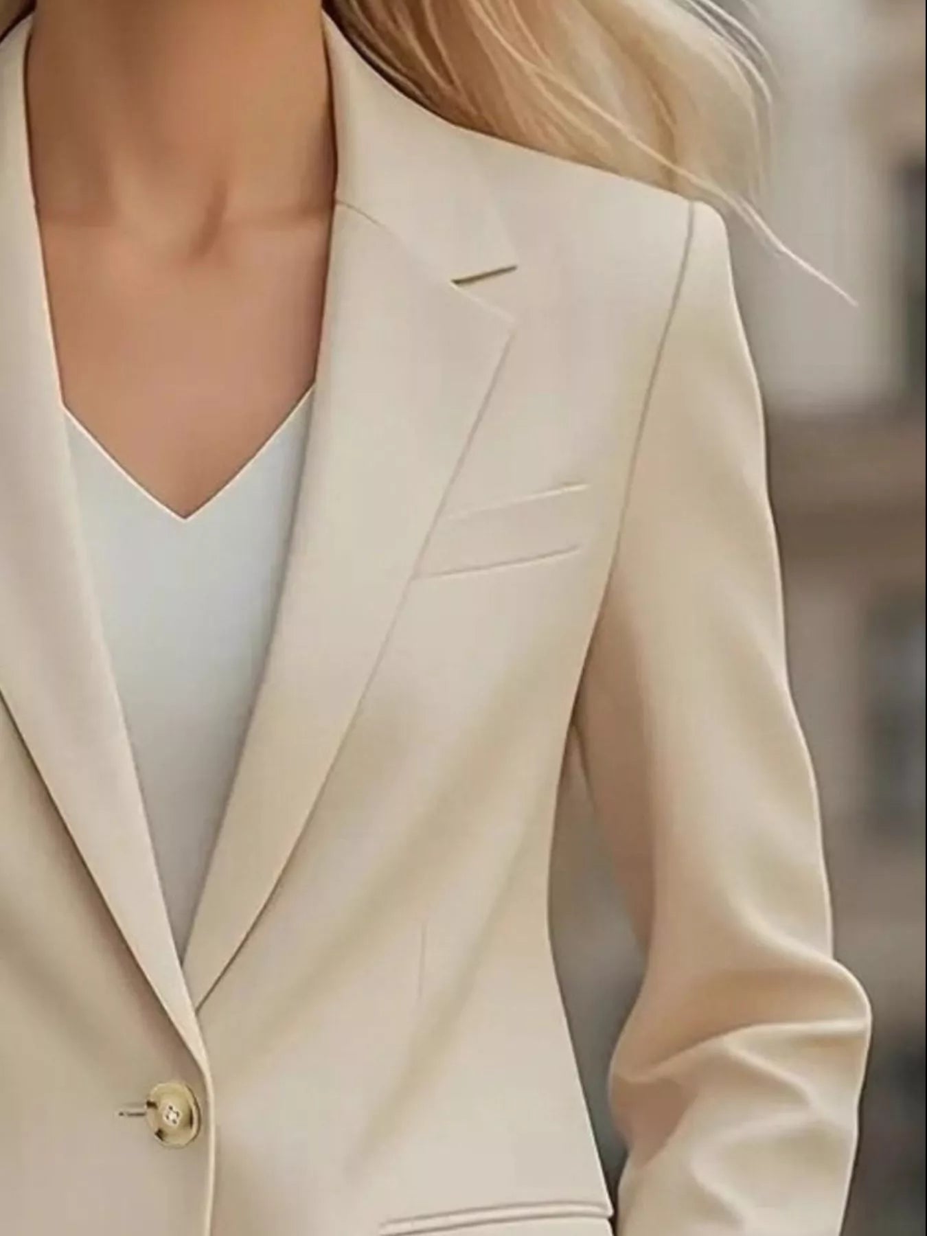 Débora | Blazer Cuello Solapa Un Botón Elegante