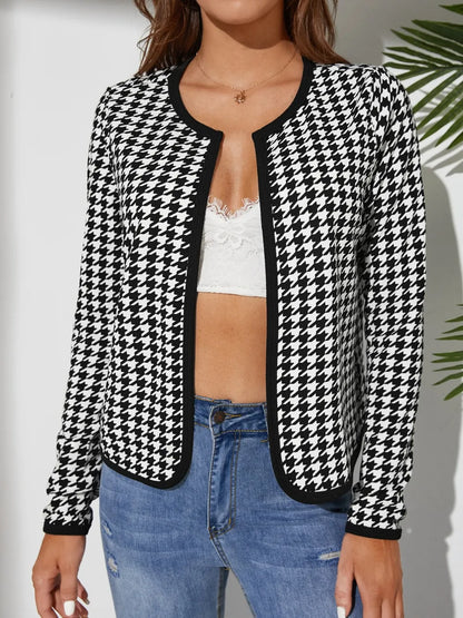 Graciela | Chaqueta Pata de Gallo - Negro