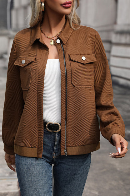 Tamara | Chaqueta Polar Zip - Burnt  Umber