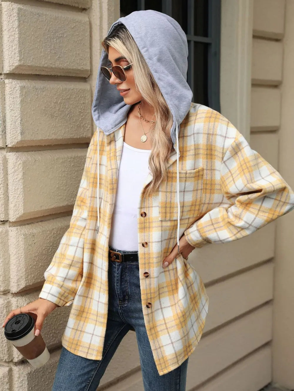 Diana | Chaqueta con Capucha - Pastel Amarillo