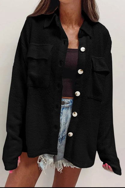 Stella | Chaqueta Botonera Chic - Negro