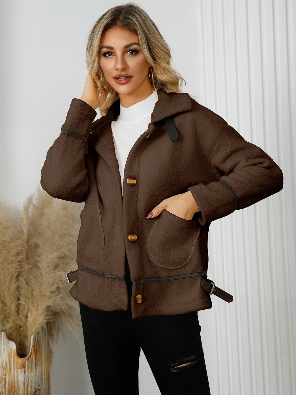 Rebeca | Chaqueta con Bolsillos - Dust Storm