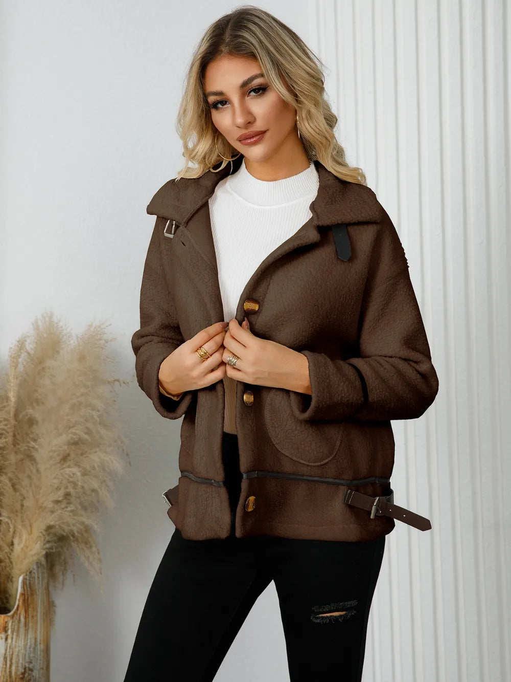 Rebeca | Chaqueta con Bolsillos - Dust Storm