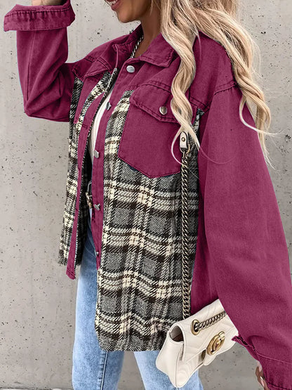 Renata | Chaqueta Cuadros Clásica - Negro