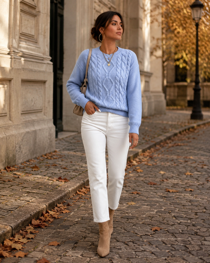 SkyBlue | Suéter Trenzado