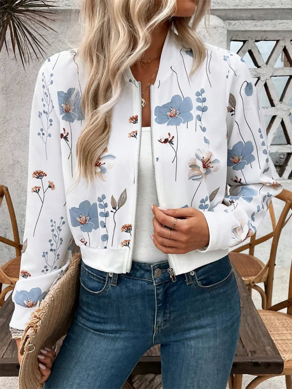 Violeta | Chaqueta Polar Zip - Blanco
