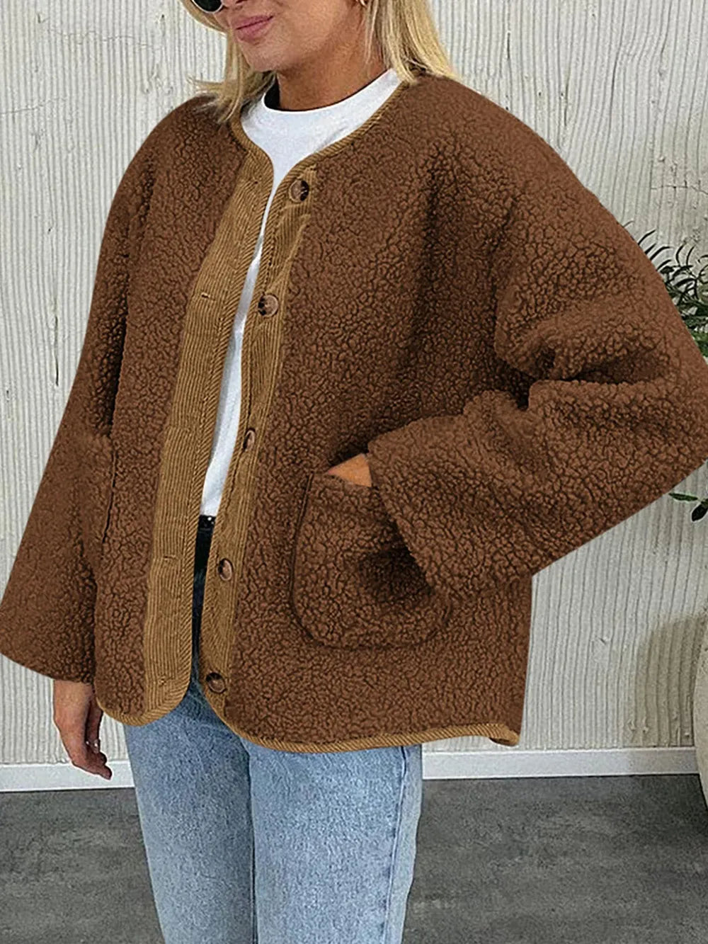 Regina | Chaqueta Sherpa Suave - Crema