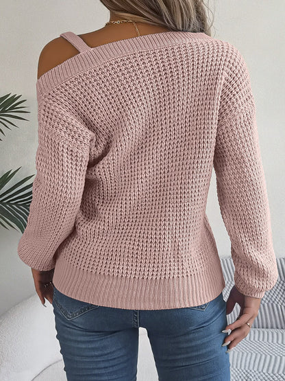 Adela | Suéter Cuello Asimétrico Manga Larga