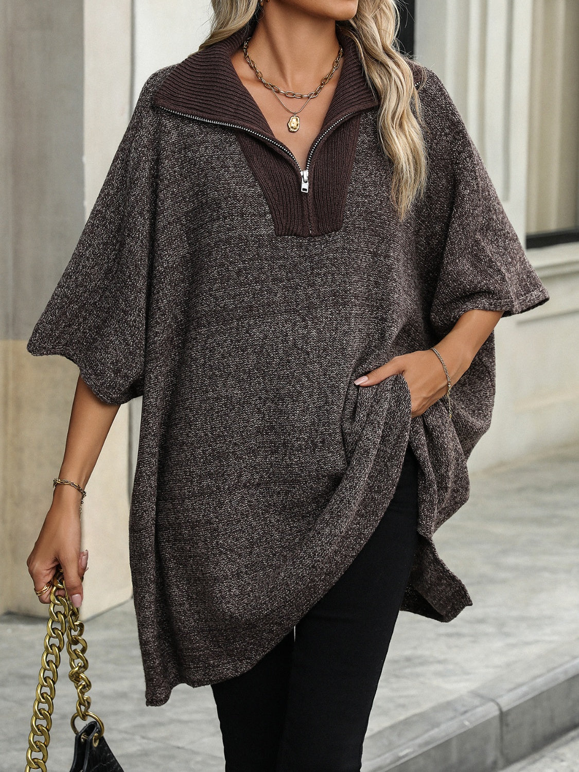 Dominica | Suéter Con Abertura Quarter Zip Half