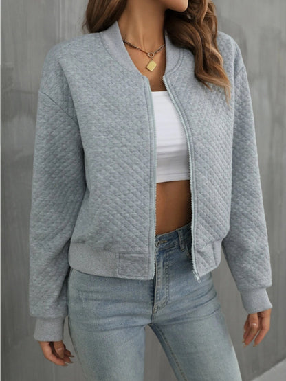 Abril | Chaqueta Polar Zip - Negro