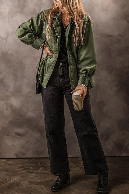 Alba | Chaqueta Polar Zip - Verde Militar