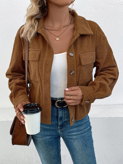Sabrina | Chaqueta con Bolsillos - Camello