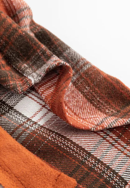Aurora | Chaqueta Cuadros Clásica - Terracota